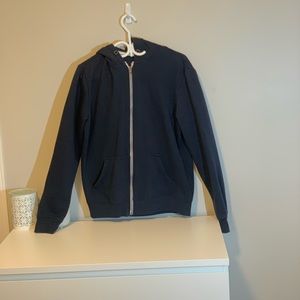 Navy Bluenotes zip up sweater.